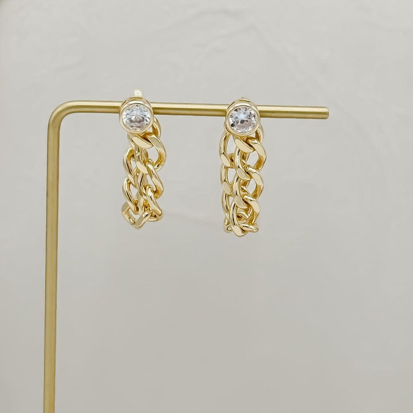 Emily Chain Link Hoop Earring