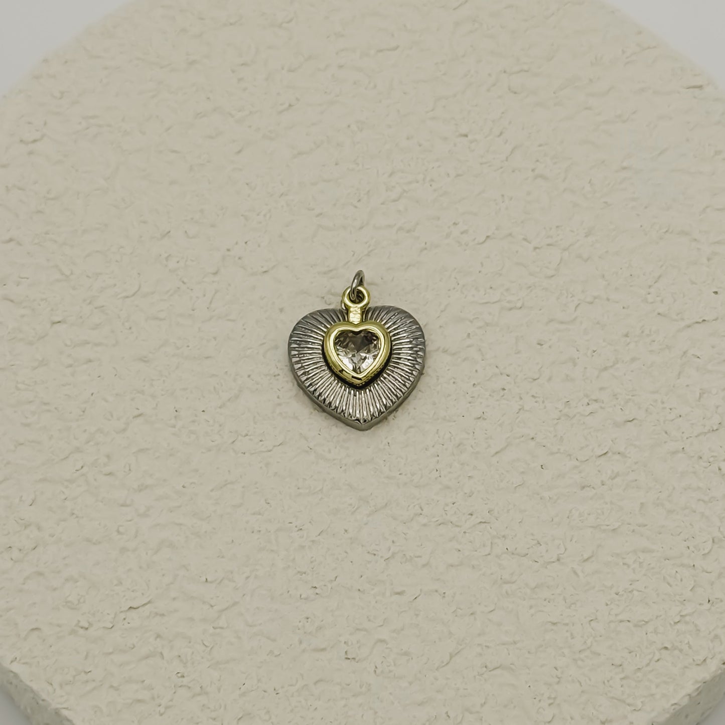 Two Toned Heart Charm