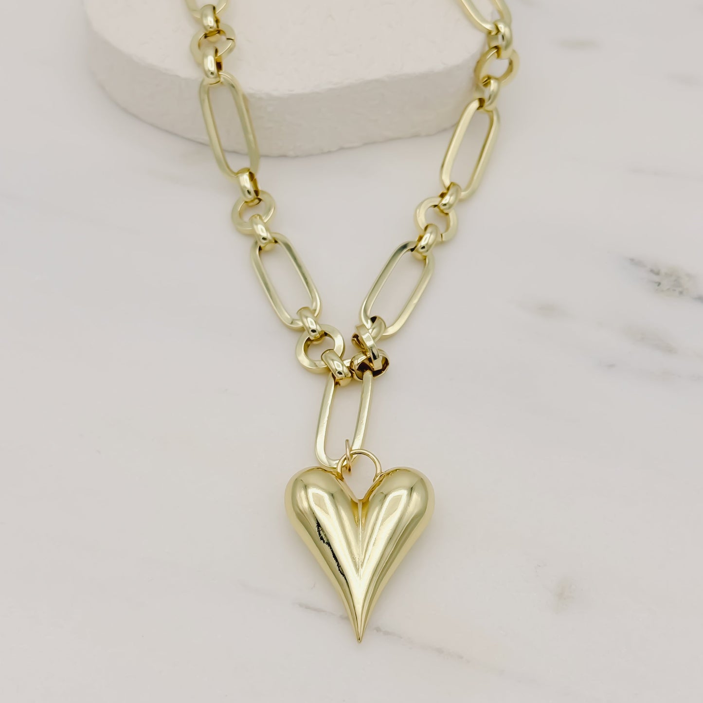 Chunky Statement Heart Necklace