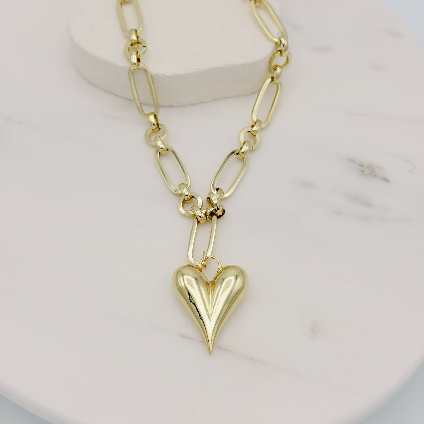 Chunky Statement Heart Necklace