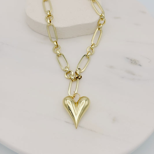 Chunky Statement Heart Necklace