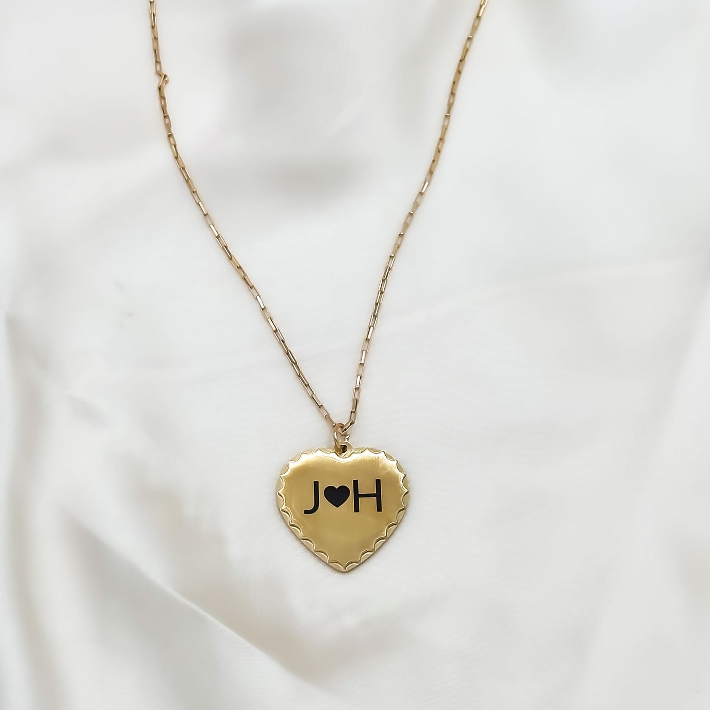 Custom Engraved Heart Pendant Necklace