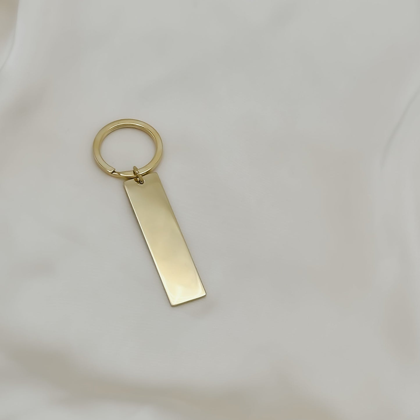 Custom Engraved Gold Keychain