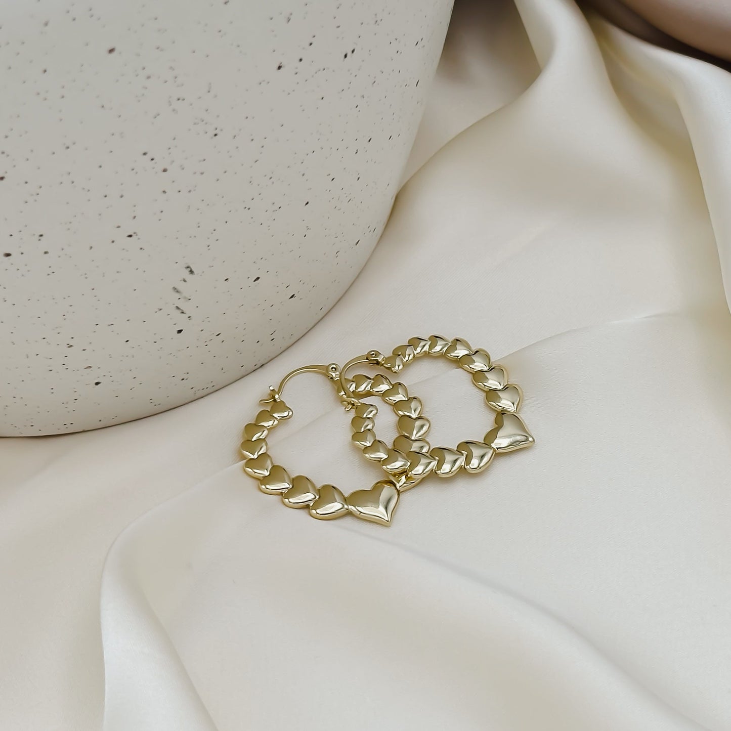 Camilla Heart Hoop Earring