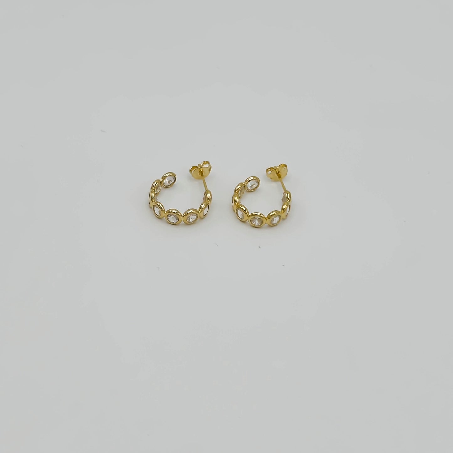 Gianna Bezel Hoop Earrings