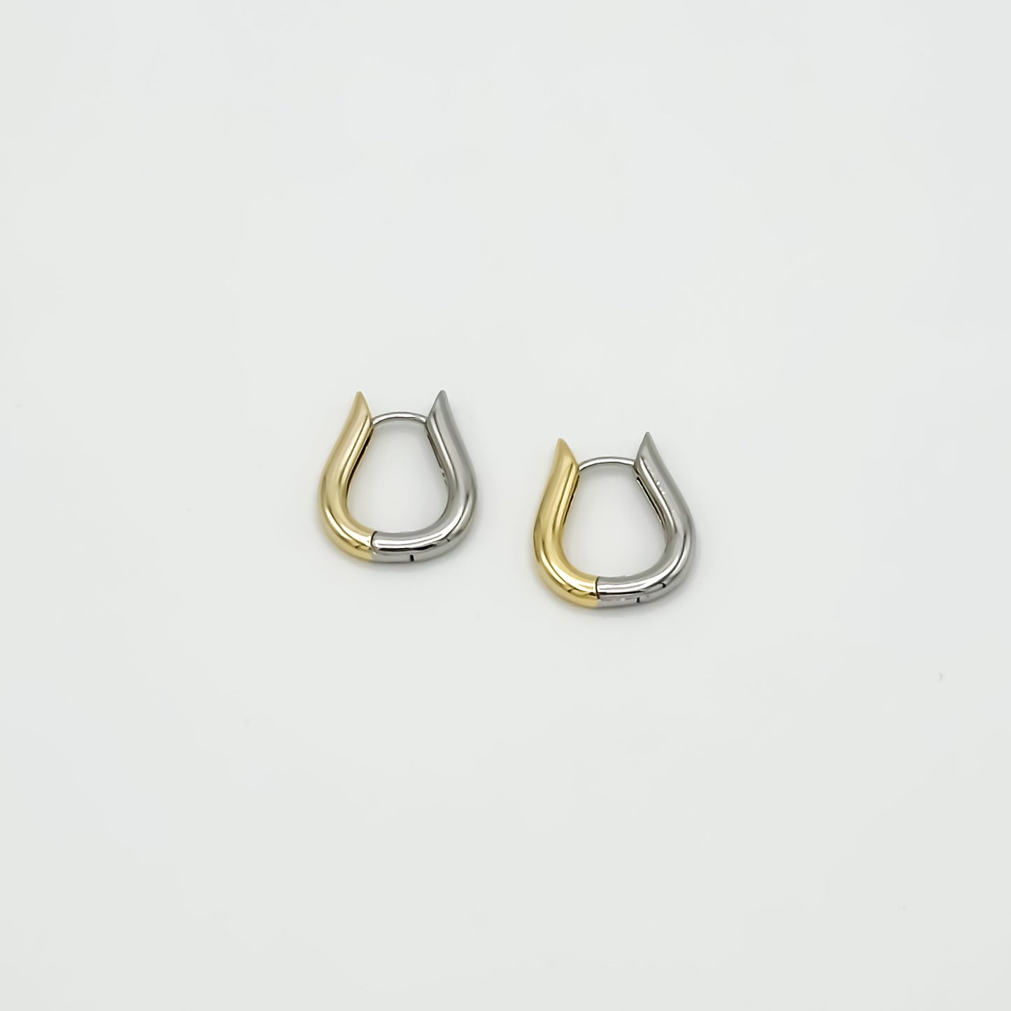 Waylon Two Tone Hoop Earrings