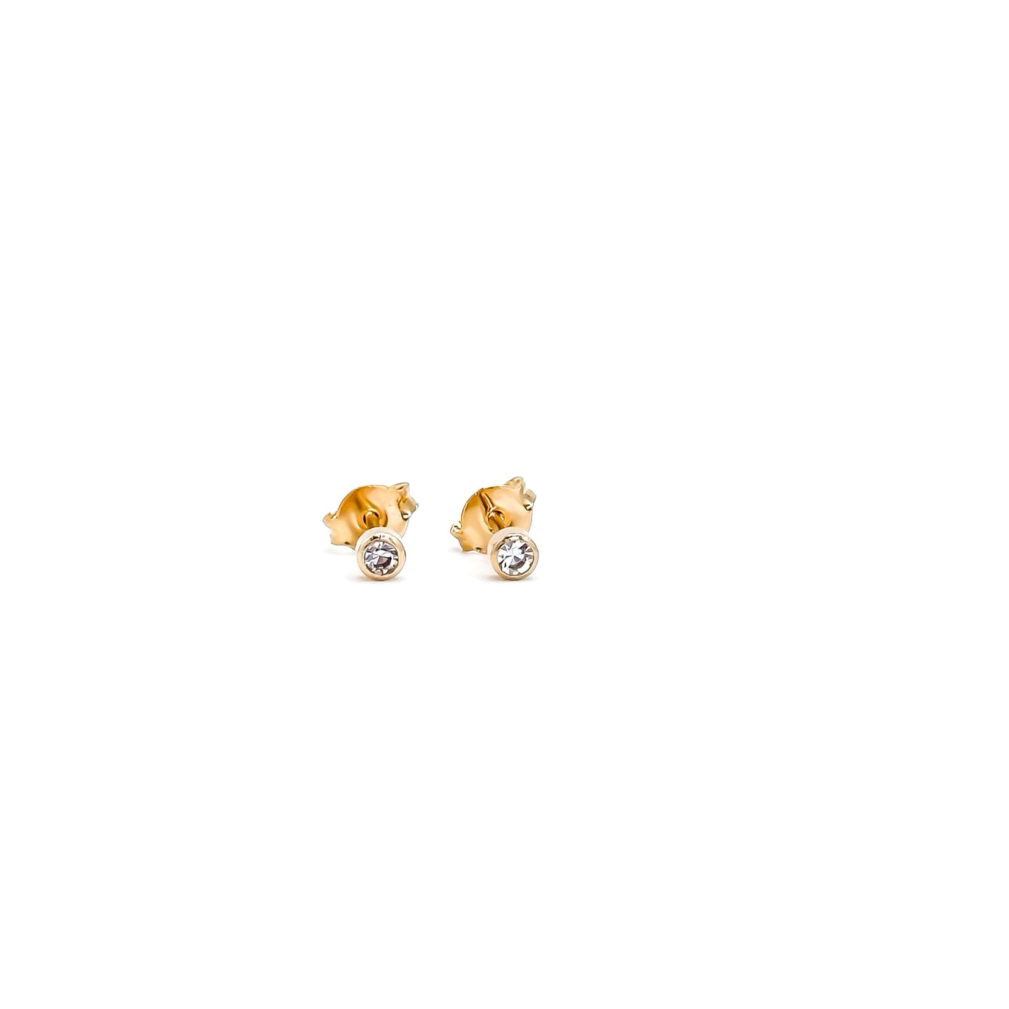 Crystal Bezel Stud Earring