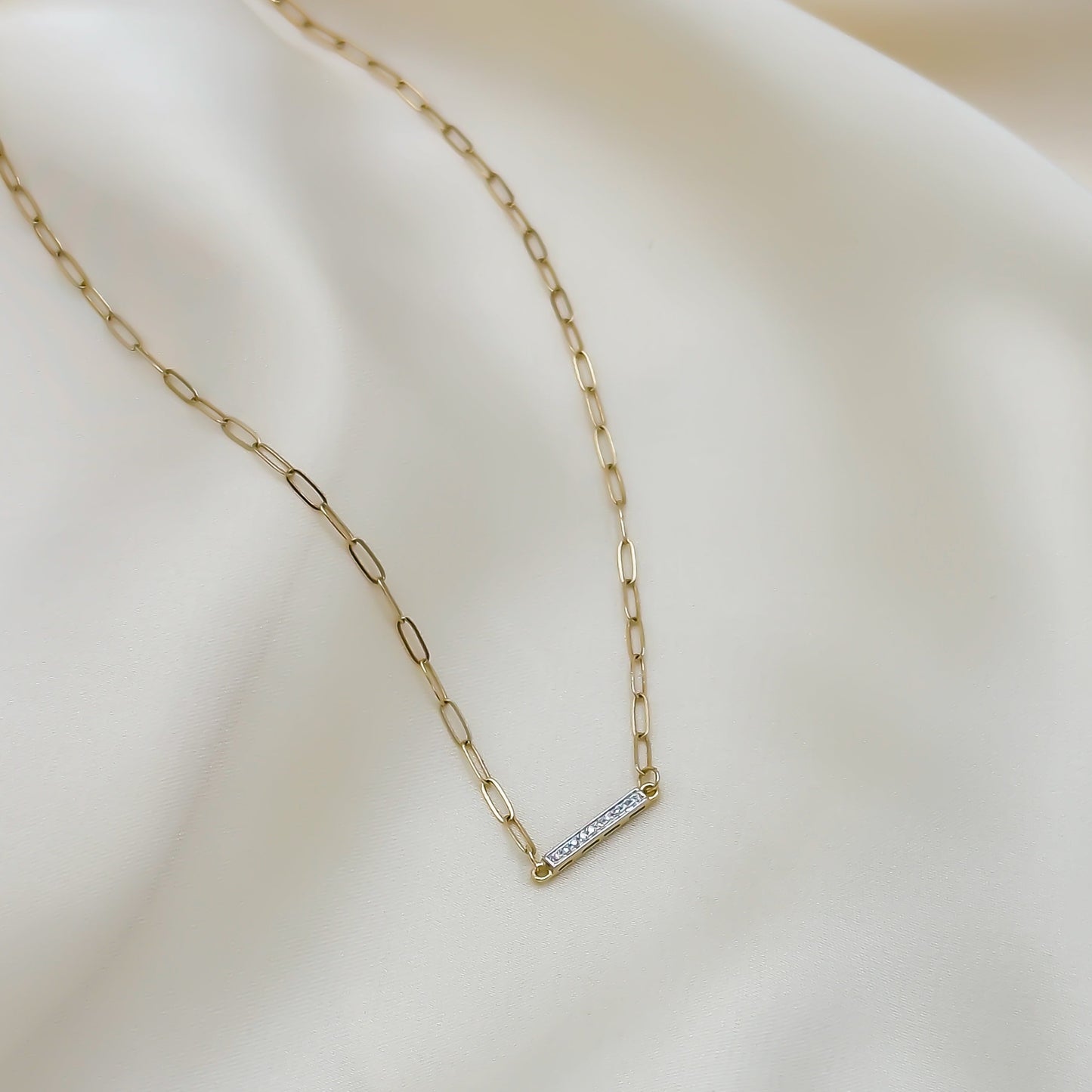 Diamond Bar Necklace