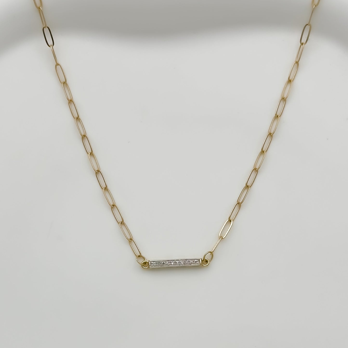 Diamond Bar Necklace