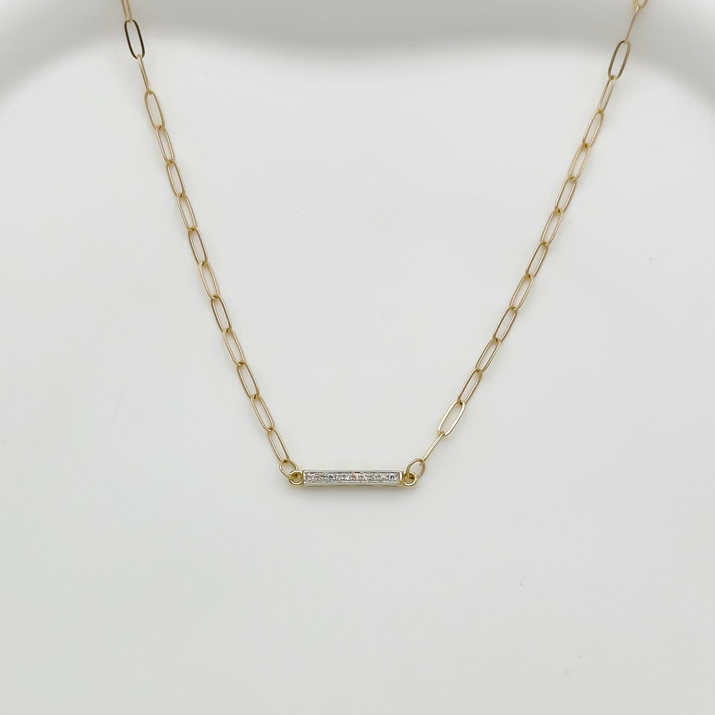 Diamond Bar Necklace