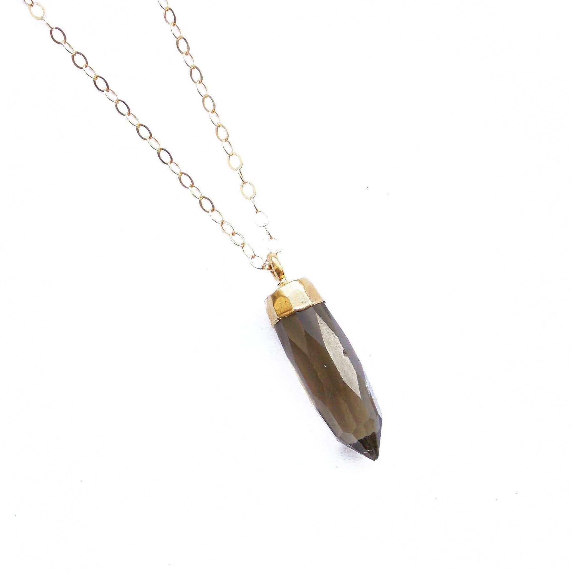 Jonesy Wood:Necklace:Mallory Necklace:Smokey Quartz