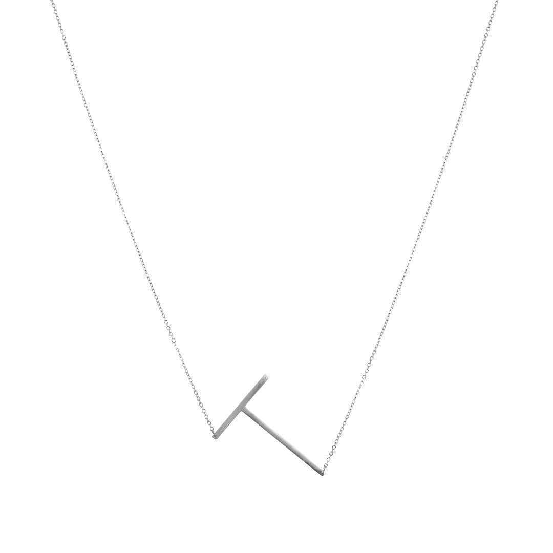 Jonesy Wood:Necklace:Silver Initial Necklaces